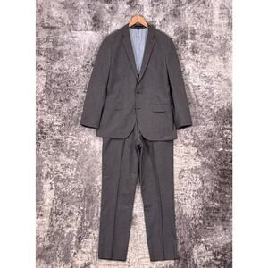 J Crew Ludlow Slim Suit 40 L Mens Gray Italian Cotton 2 Piece